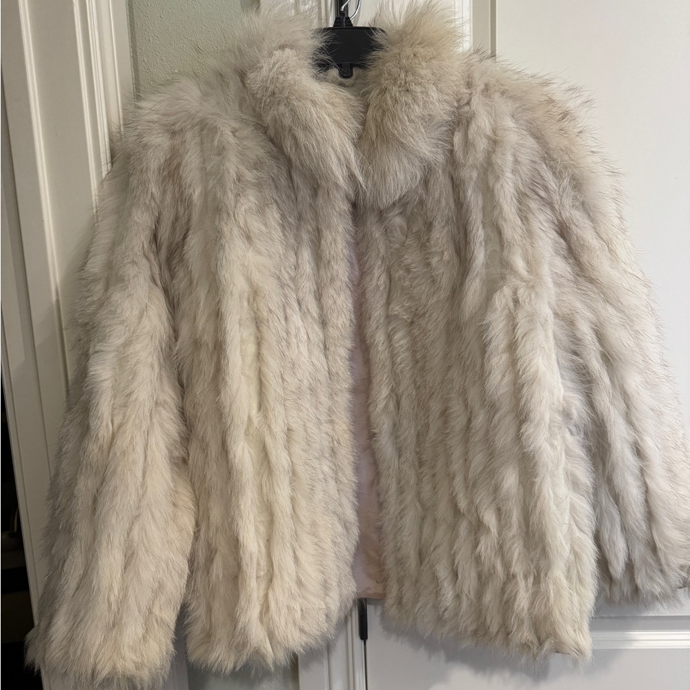 Saga Fur Women's Paneled Fox Fur Coat Large